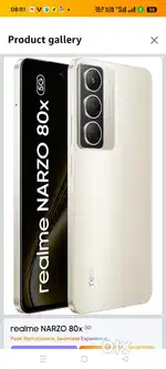 Realme Narzo 80x 5g. 6/128 gold colour money problem urgent sell 1 day