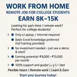 Work From Home  Remote Job for College Students  Earn 8K–15k