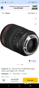 canon  lense 24 105RF