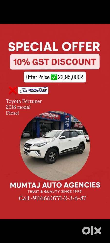 Toyota Fortuner 4X2 MT 2.8 Diesel, 2018, Diesel