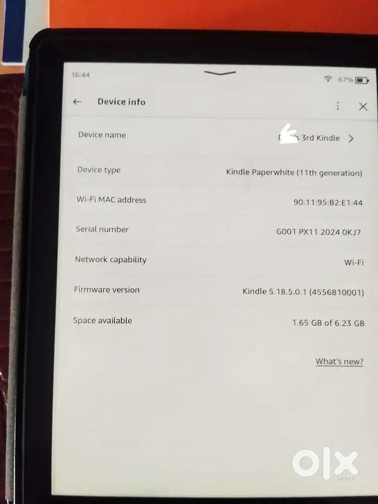 Amazon Kindle 11th Gen 8GB with case, Good battery backup