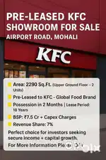 Pre-Leased to KFC – A globally recognized brand