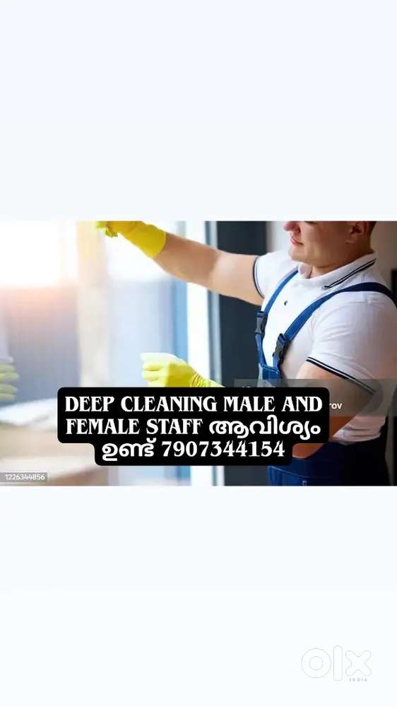 Cleaning male and female staff