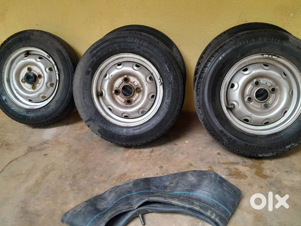 145/80 R12 5 Tyres with Rim for sale with bill