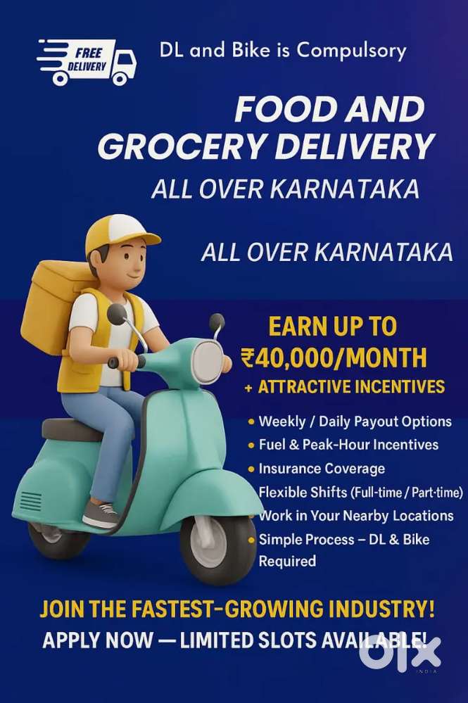 Immediate Hiring - Food & Grocery Delivery Partners)