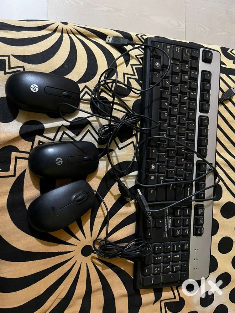 2 HP wired Mouse+ 1 HP wired Keyboard+ 1 Dell wired Mouse