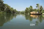 Tourist attractive Waterfront plot near coconut lagoon, virippukala
