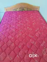 Wooden cot and Kurlon spring mattress