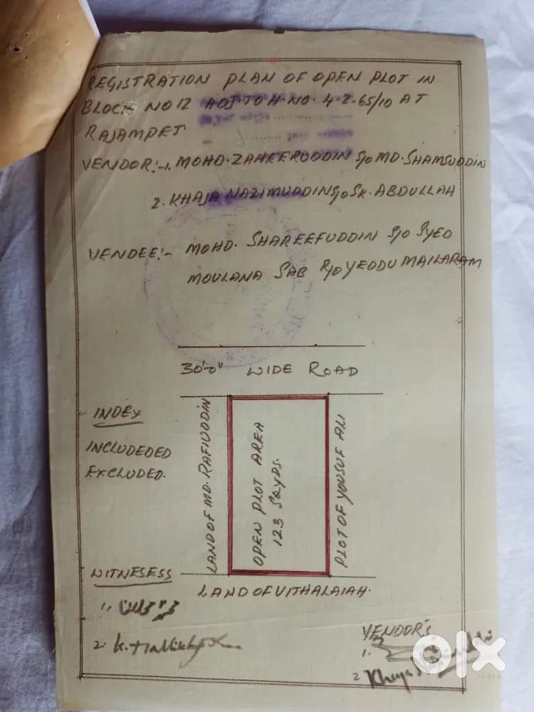 Plot is in Sangareddy, rajampet