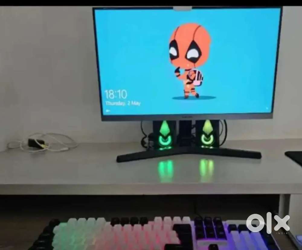 GAMING PC  CODING PC  EDITING PC  COMPUTER WITH GREEN SOUL CHAIR