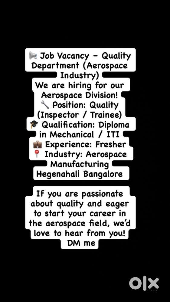 Quality engineer and VMC operator