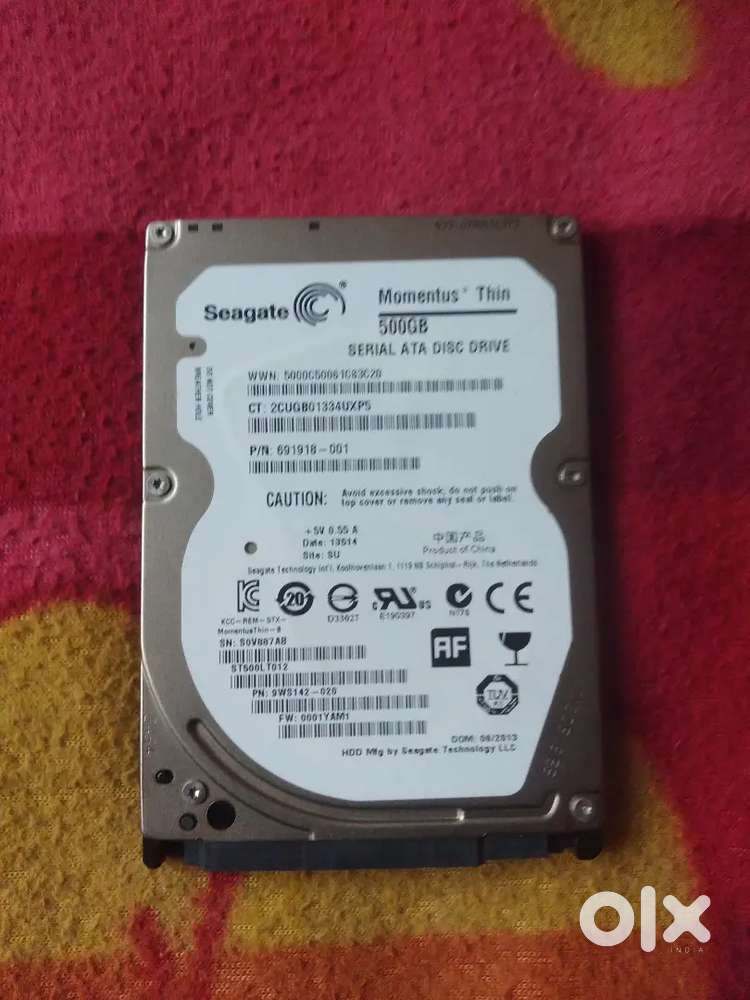 Seagate 2.5 inch Laptops HDD/500gb