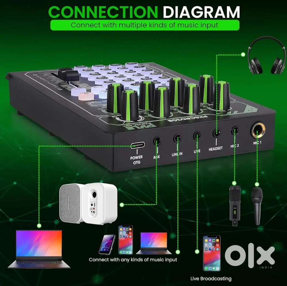 Pyle Portable Bluetooth Live Broadcast Sound Card Pro