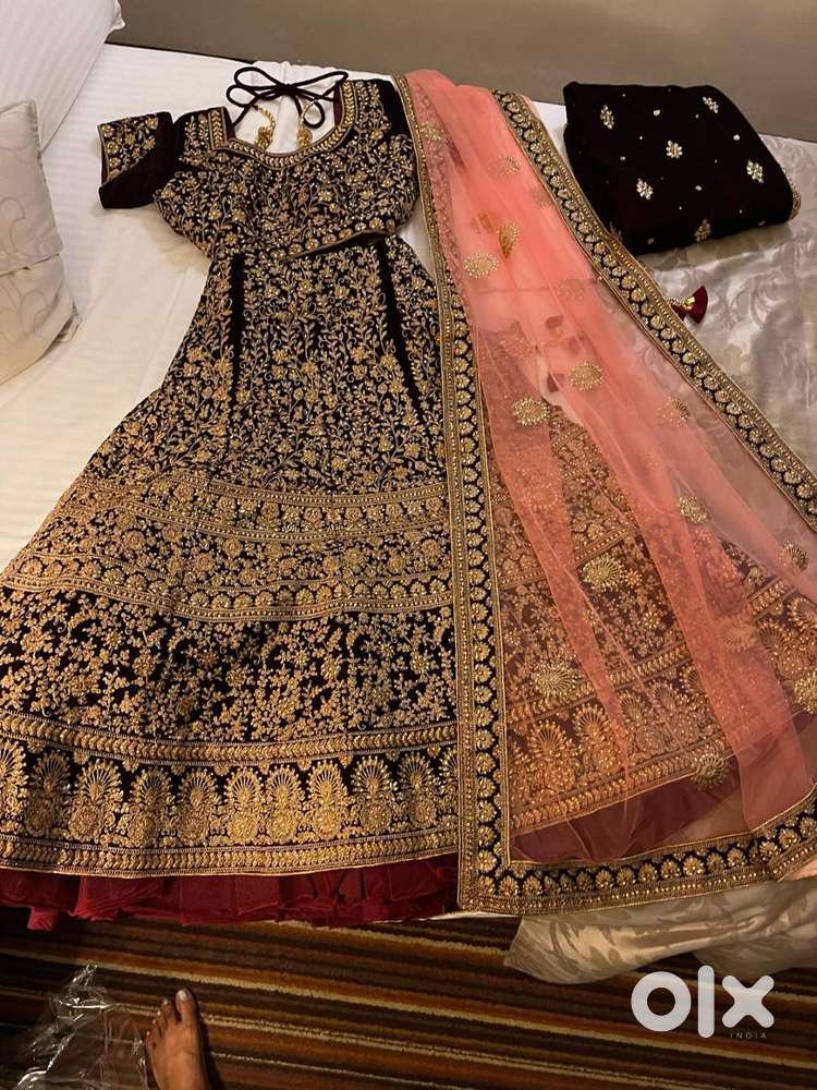 Elegant Bridal Lehenga maroon