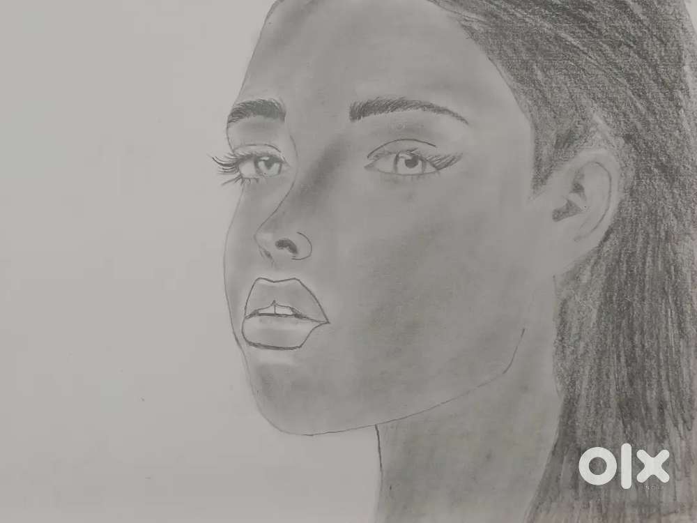 Realistic portrait drawing.