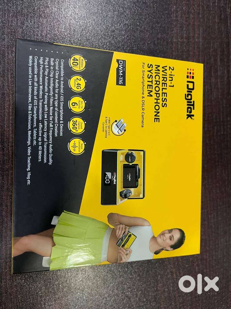 Digitek 2in1 wireless lapel microphone