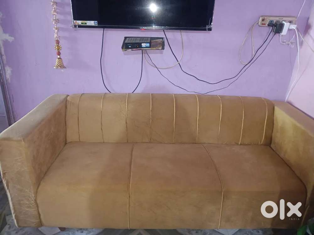 Seventh heaven brand sofa 3 seater colour-light golden sofa