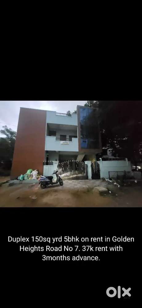 G+1 150sq yrd 5bhk on rent Golden heights colony Attapur Rajendranagar