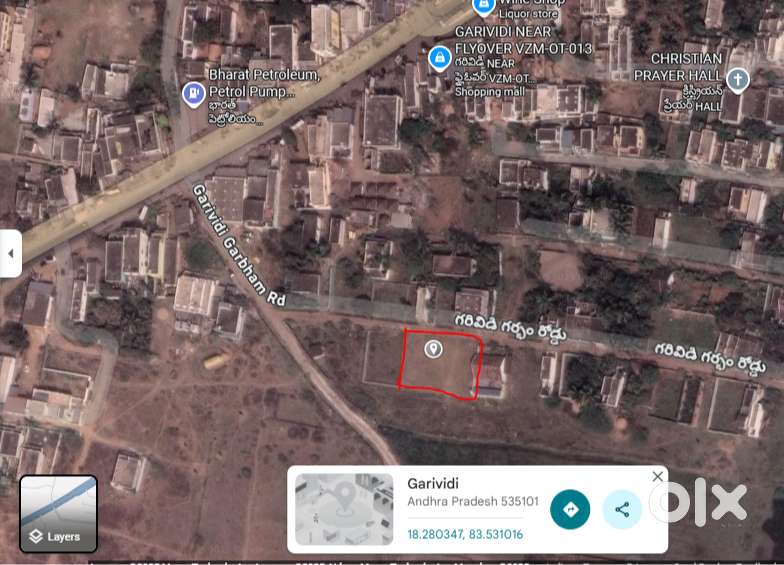 20cents Residential Land for sale, Back to the Garividi Bus stop