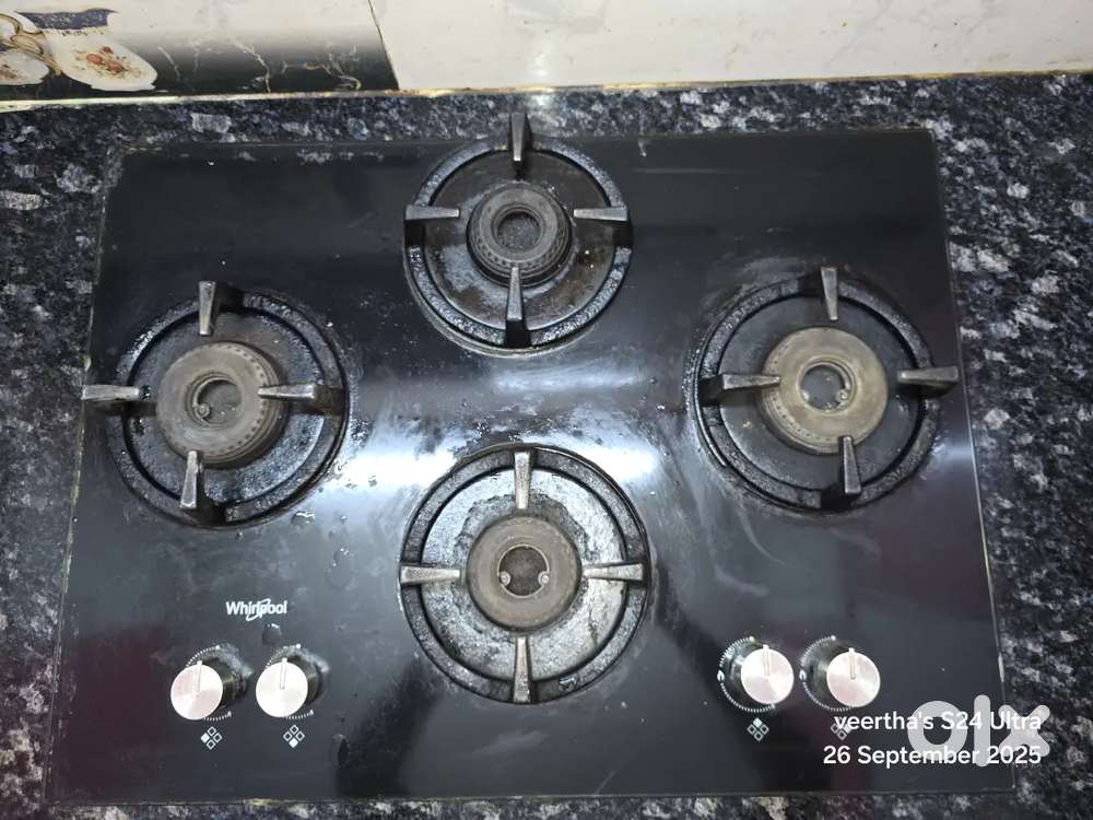 Whirlpool 4 burner hob top