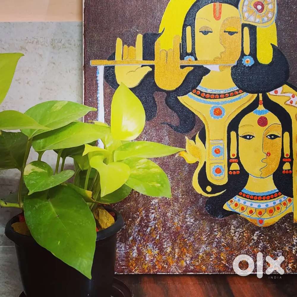 Canvas painting and portrait sketch