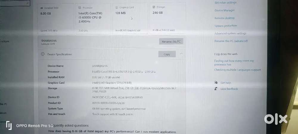 Dell Latitude 3379 Touch Screen Laptop