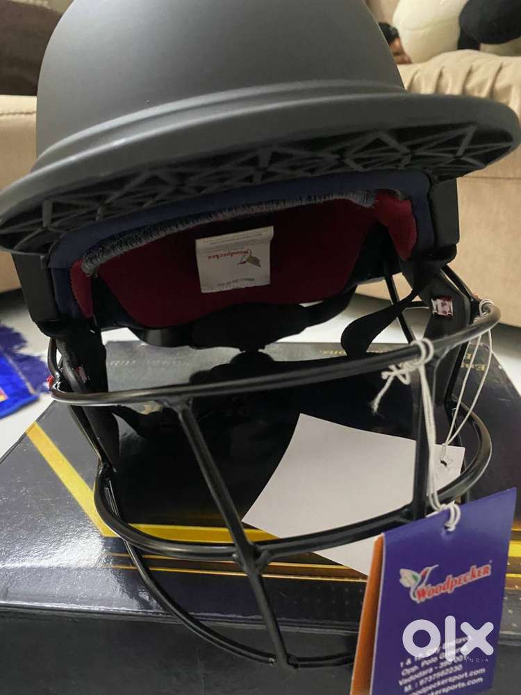 Woodpecker Aero Pro Professional Grade Cricket Batting Helmet with Car