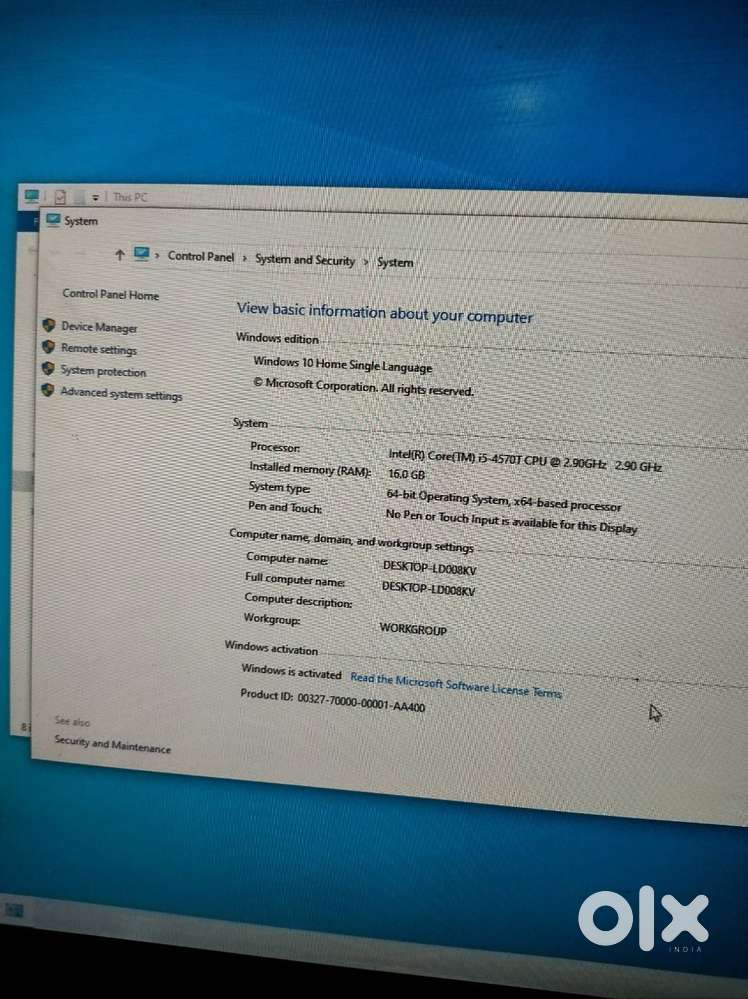 PC  Intel Core i5 4th Gen / 16 GB Ram / 256GB SSD