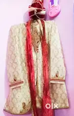 Royal Designer Wedding Sherwani with Pajama ,Pagri ,Dupatta,Juti sale