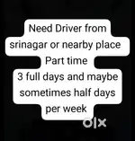 Need Driver from srinagar