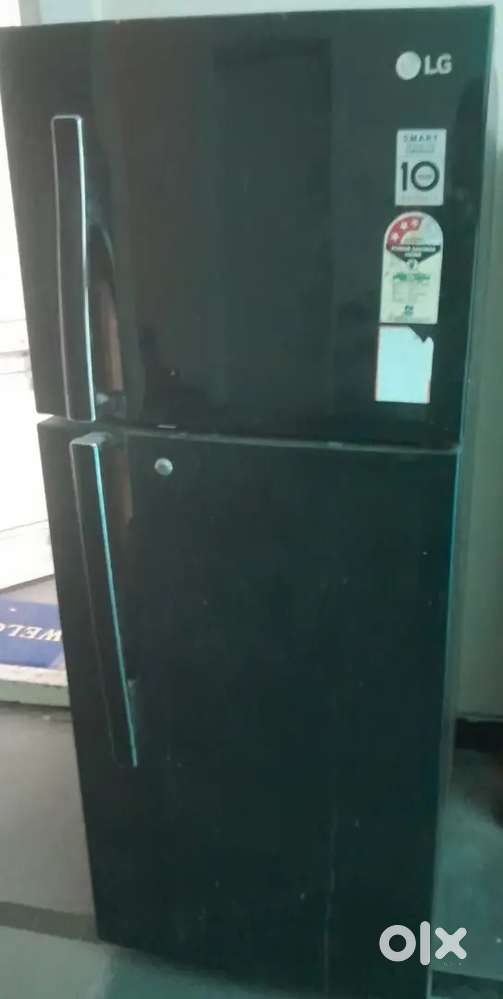 LG fridge double door black