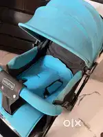 Blue stylish pram for girls and boys both