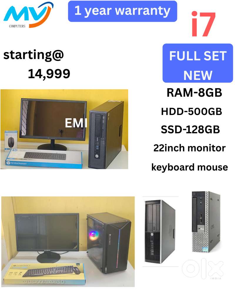 Same day delivery  Starting @ 14,999  Branded CPU - i7 Process