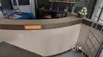 Reception table & aluminium glasses & doors