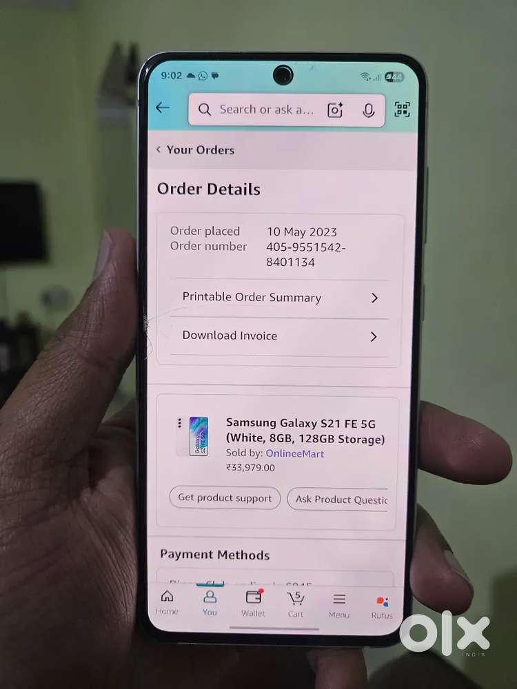 S21 FE 8GB RAM 128 GB STORAGE