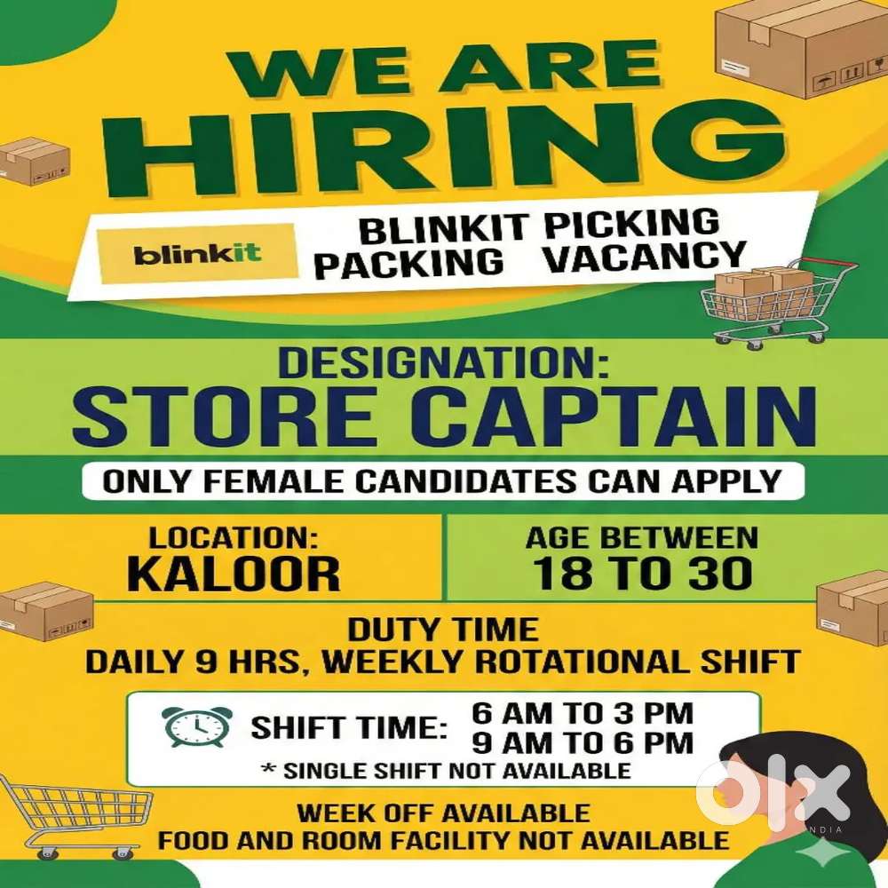 Blinkit Packing Picking Female Vacancy