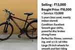 Cosmic Flash 29 MTB – Excellent Condition ₹12,000