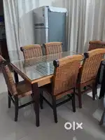 IMPORTED DINING TABLE WITH SIX CHAIRS