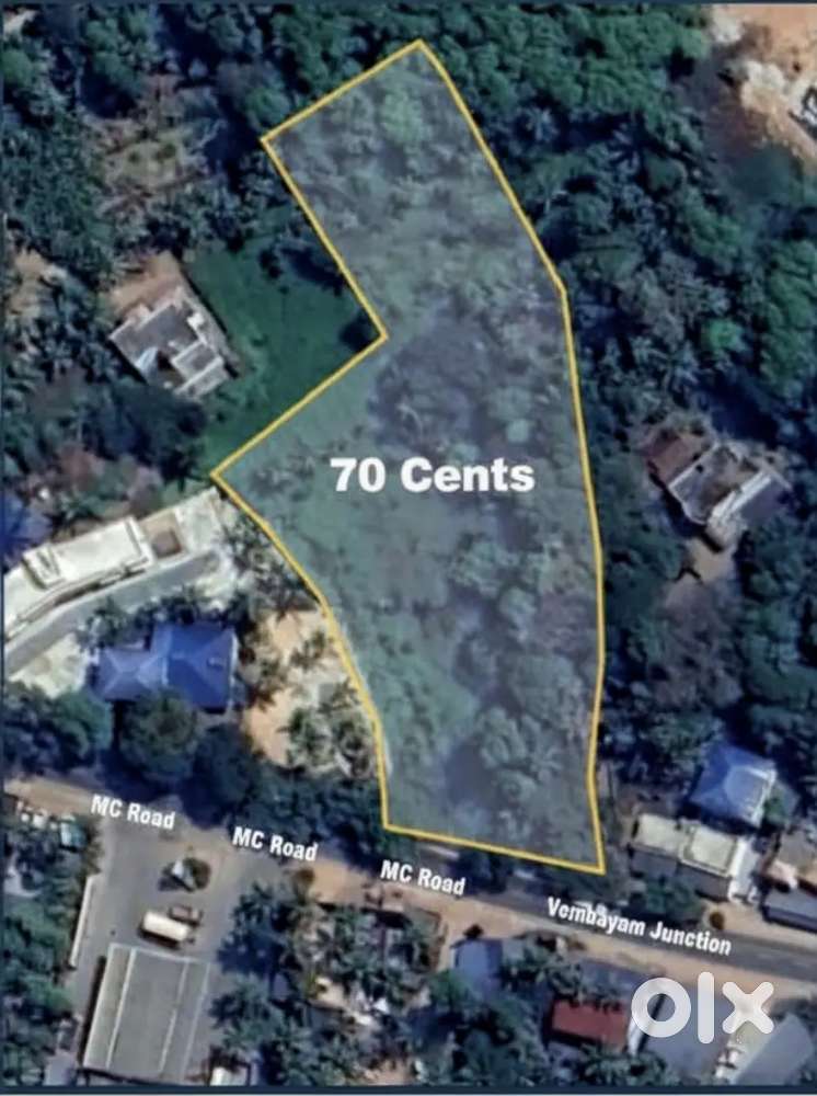 COMMERCIAL PLOT FOR SALE IN VEMBAYAM JN, MC ROAD ( 70 CENTS)