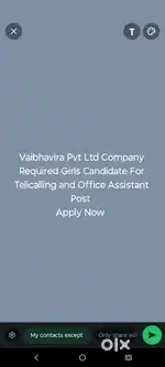 Urgent Requirement For Girls Candidate in Our Office