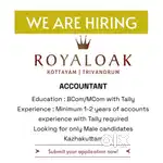 Accountant, Royaloak Furniture, Kazhakuttam