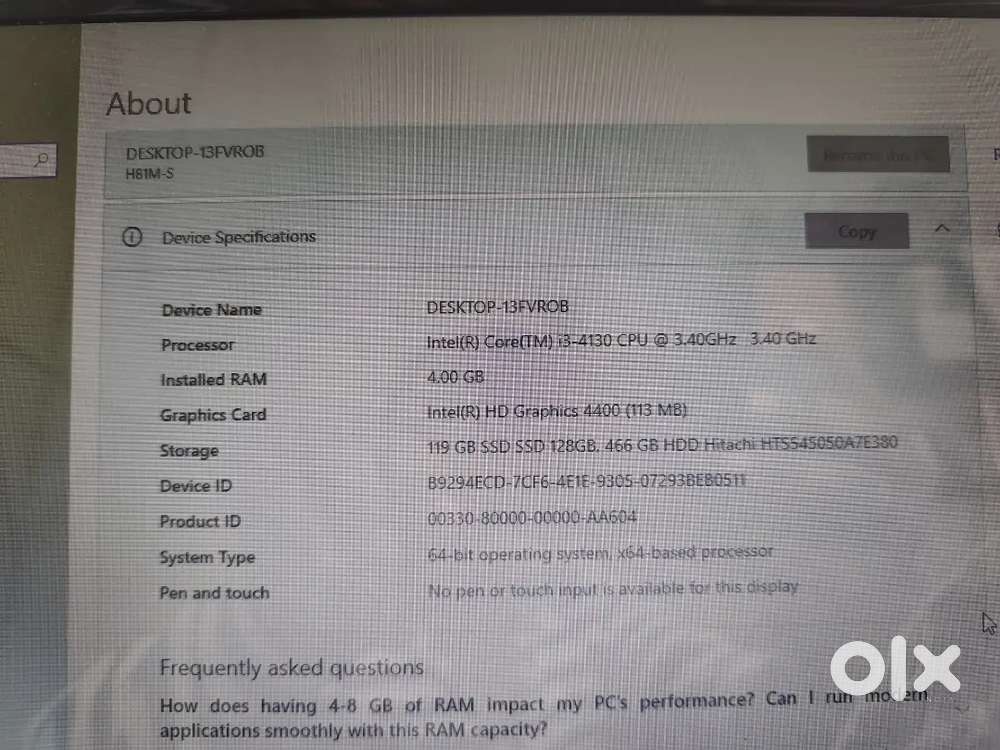 Intel i3 4th generation