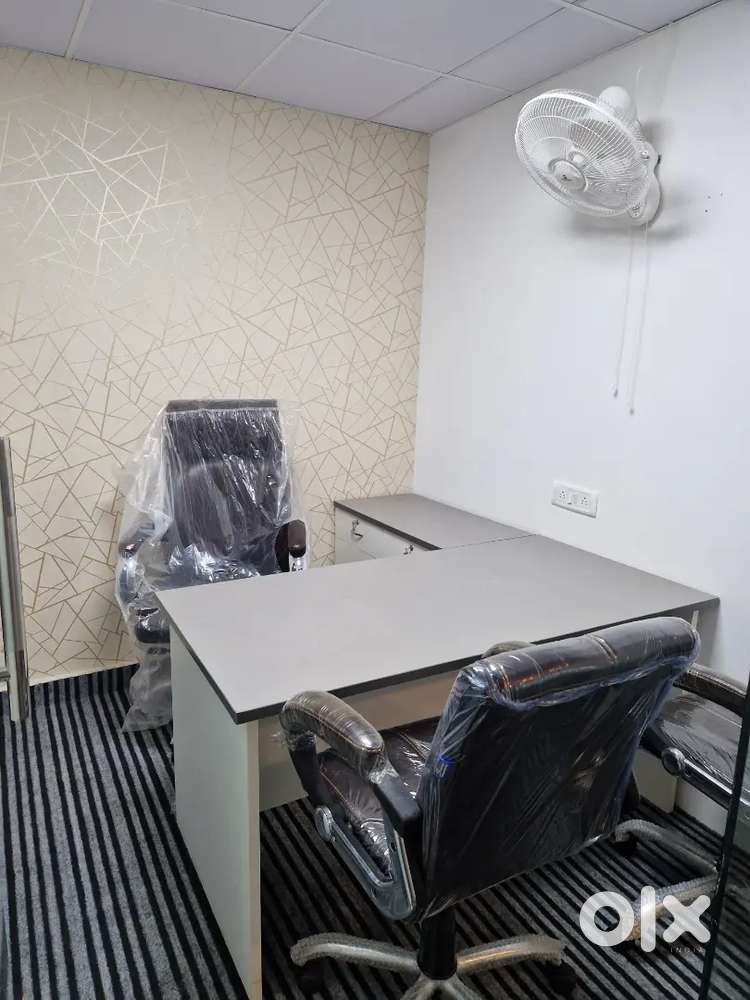 Glass elevation 1 cabin 7 seat fully furnished office space