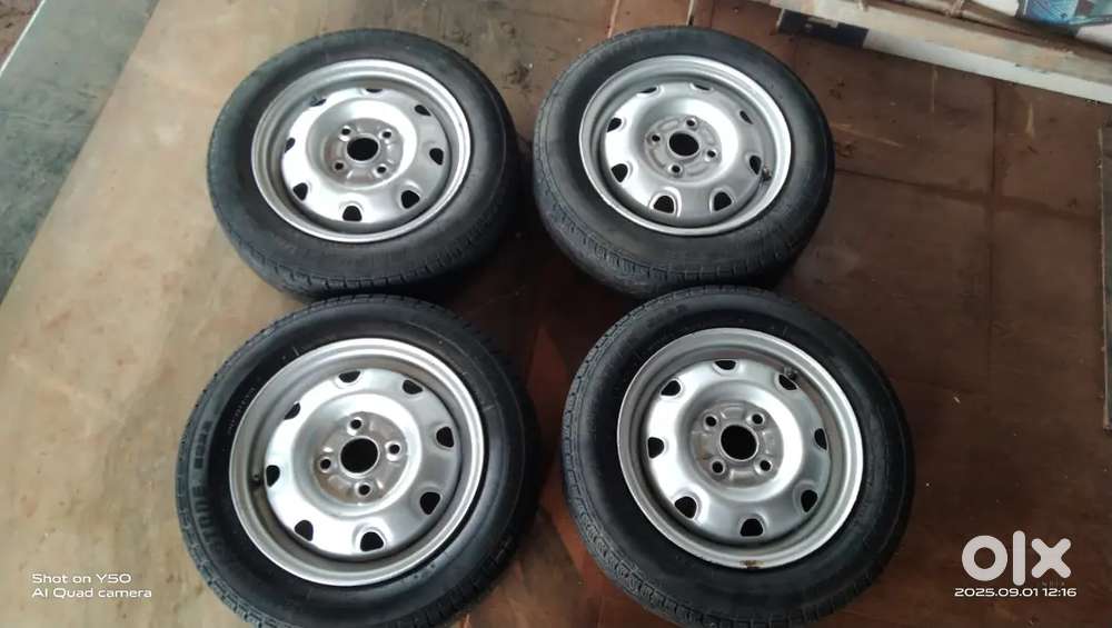 Wagon R Tyres(145/70 R13) With Rim Wants To Sale
