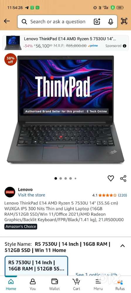 Lenovo Intel core i5 ThinkPad