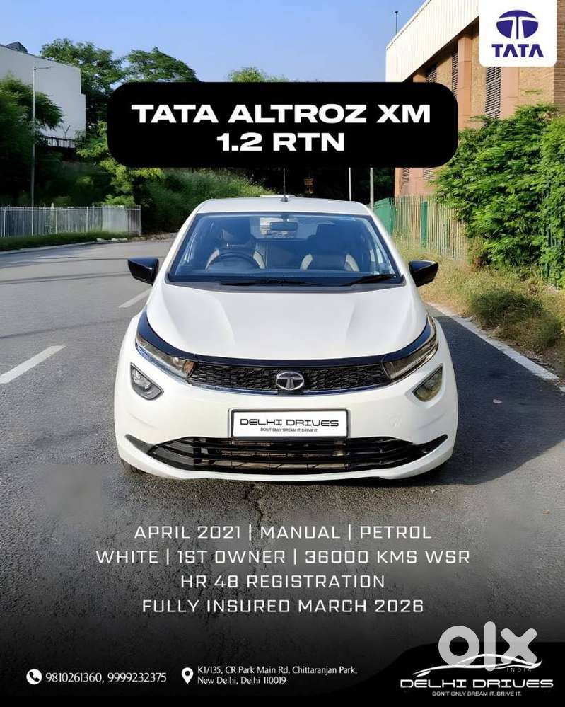 Tata Altroz 1.2 XM, 2021, Petrol