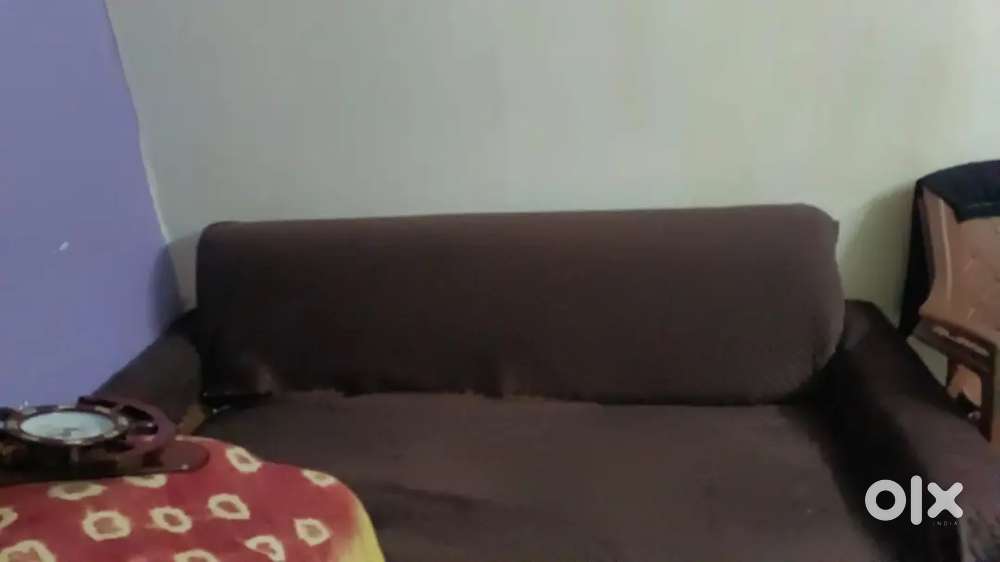 3 sitting sofa + 2 wooden chars