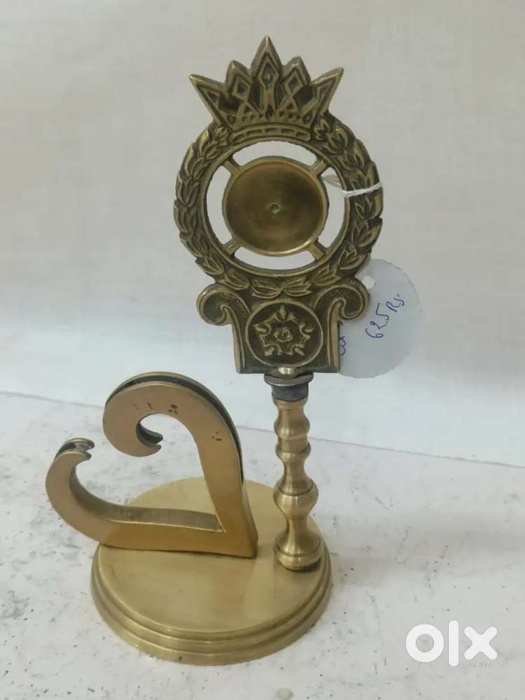 Antique pure brass solid heavy heart photo frame 20 cm