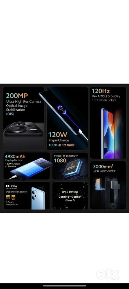 Brand new condition redmi note 12 pro plus 8 GB 256 GB