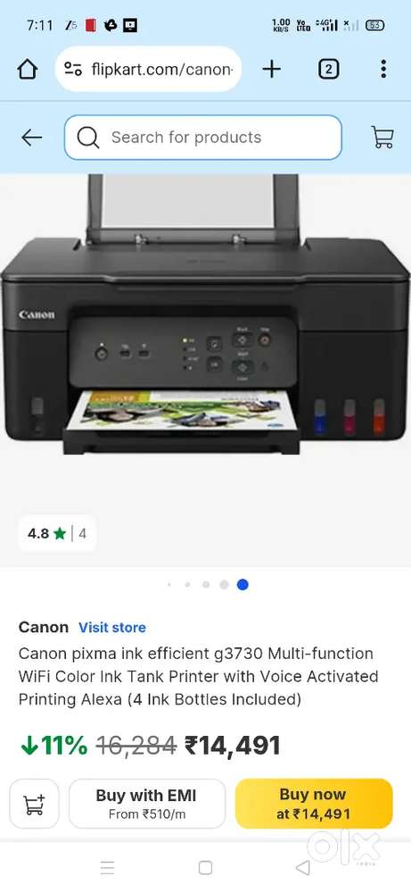 Canon G3730 Multi-function WiFi Color Ink Tank